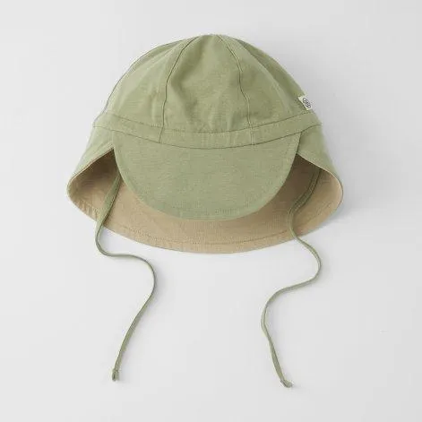 Chapeau de soleil UV pour bébé Olive Green/Sandy Beach - Cloby