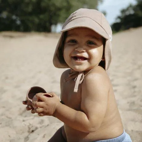 Baby UV sun hat Peanut Brown Sandy Beach - Cloby