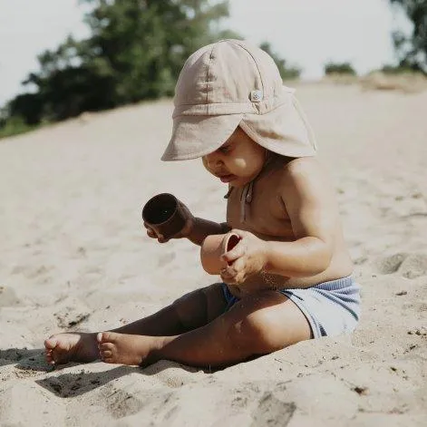 Baby UV sun hat Peanut Brown Sandy Beach - Cloby