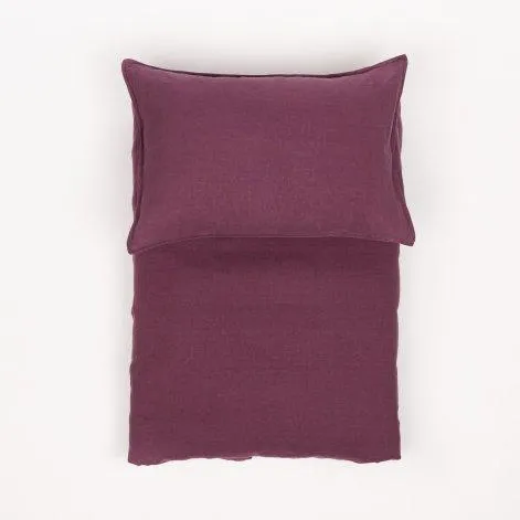 Pillowcase Linus uni plum 40x60 cm - lavie