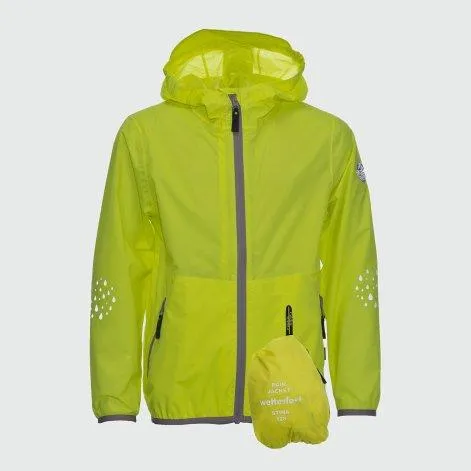 Veste de pluie pour enfants Stina fluorescent lemon - rukka