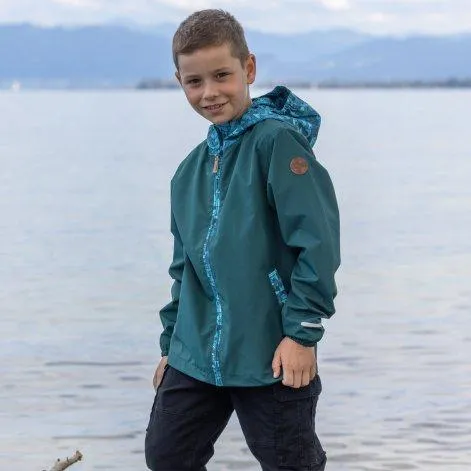 Children's rain jacket Laurin sea moss - rukka