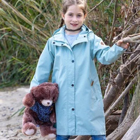 Children's raincoat Travelcoat blue surf mélange - rukka