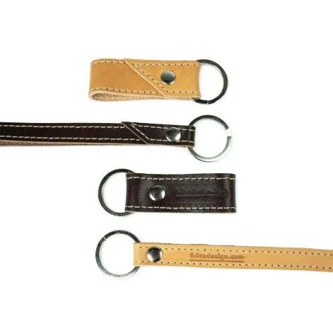 Leather key fob leather collar long - Fidea Design