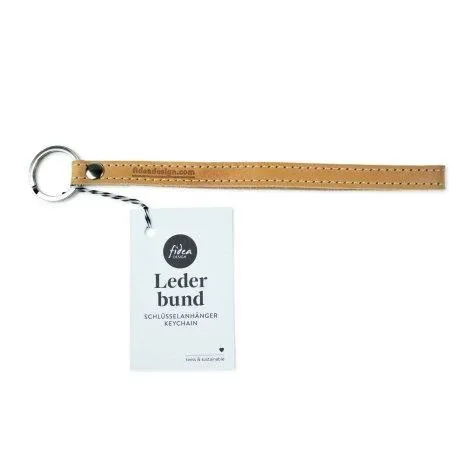 Leather key ring leather collar medium - Fidea Design