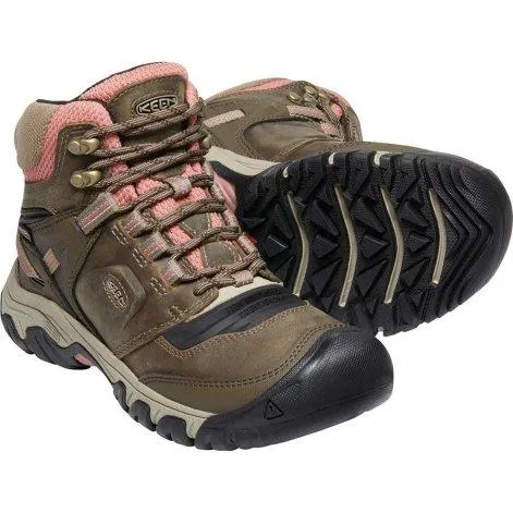 Chaussures de randonnée pour femmes Ridge Flex Mid WP timberwolf/brick dust - Keen