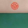 WRIGGLE vegan leather versatile changing mat, placemat (S) 65 x 37cm apricot pink, eucalyptus green